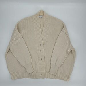 Danielle Bernstein Ladies Oversized Cream Knit Cardigan Sweater